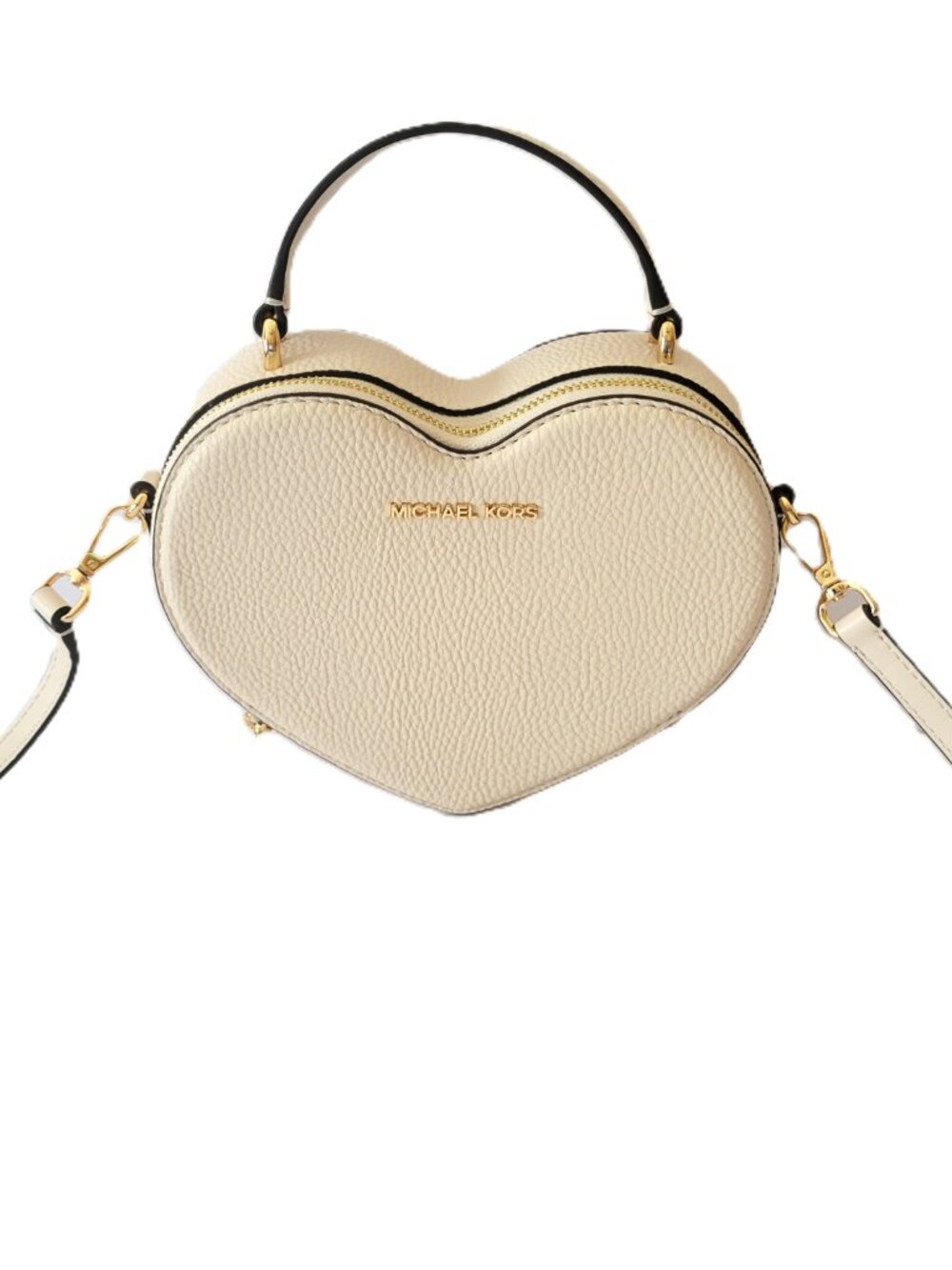 Michael Kors Jet Set Travel Small Heart Crossbody Top Handle Light Cream - Picture 2 of 6